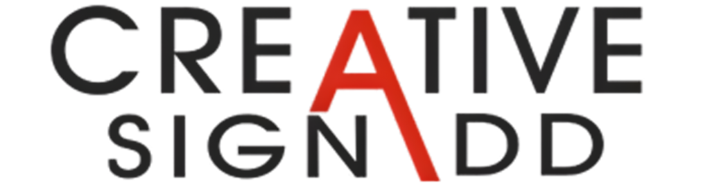 creative sign add logo
